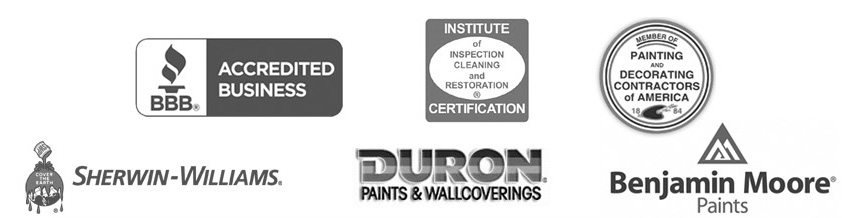 BBB Accredited, IICRC, PDCA, Sherwin Williams, Duron, Benjamin Moore
